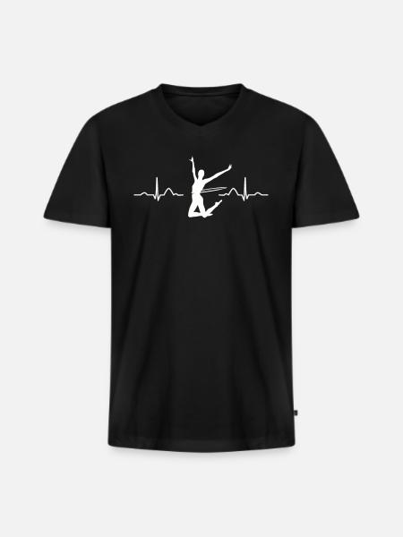 Rhythmic gymnastics - Men's Premium Organic T-shirt with V-neck - black