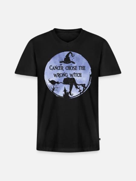 Cancer Witch Periwinkle Esophagus - Men's Premium Organic T-shirt with V-neck - black