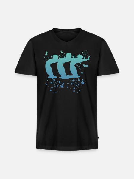 Artistic Swim Team Synchronized Swimming - Men's Premium Organic T-shirt with V-neck - black