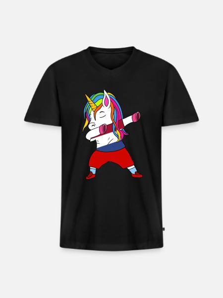 Dutch football dabbing gift - Men's Premium Organic T-shirt with V-neck - black