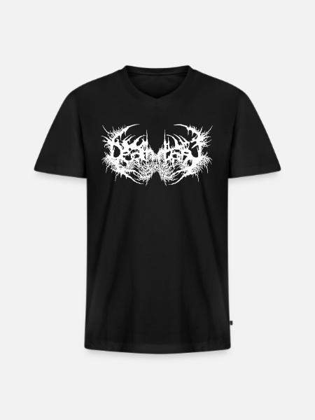 Death Metal Logo Symbol T-shirt Metalhead Tee Musi - Mannen Premium Bio T-shirt met V-hals - zwart