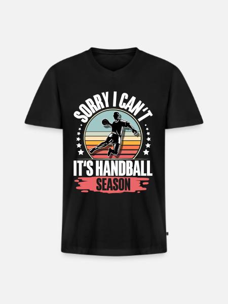Handball Handball Players - Men's Premium Organic T-shirt with V-neck - black