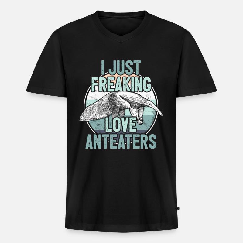 ant-eater - Men's Premium Organic T-shirt with V-neck - black