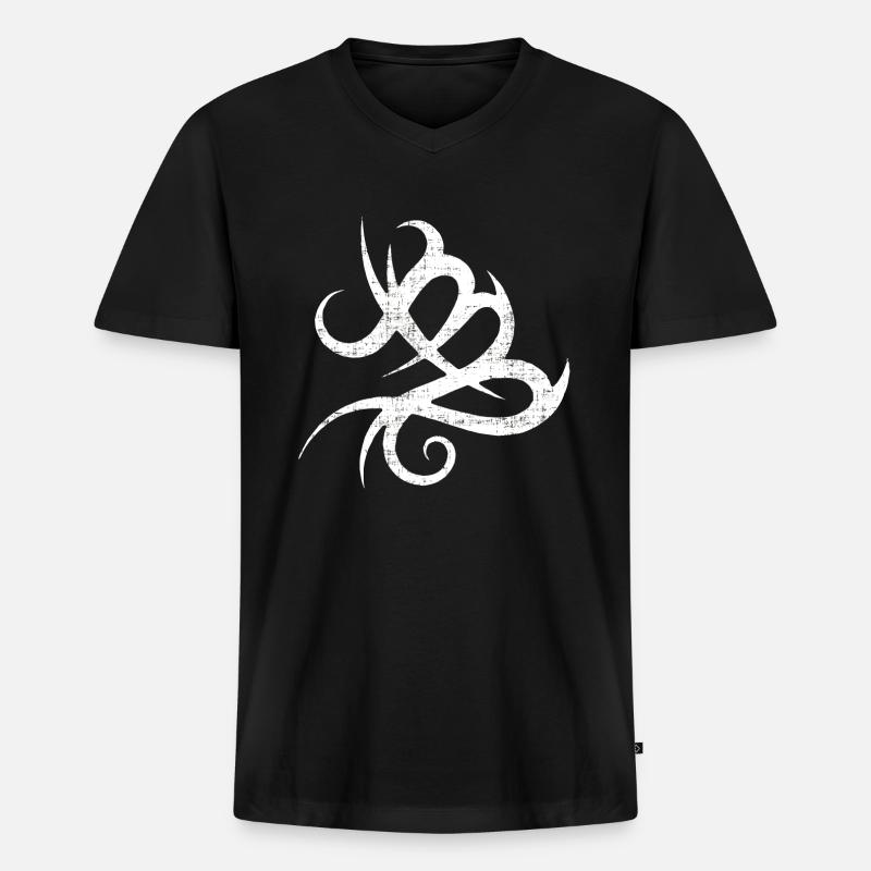 Sternzeichen Jungfrau - Männer Premium Bio T-Shirt mit V-Ausschnitt - Schwarz