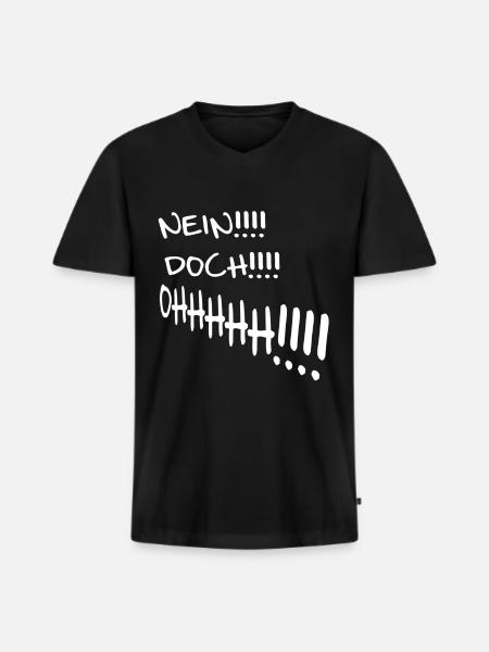 No, ohhh from Louis de funes a movie quote - Men's Premium Organic T-shirt with V-neck - black