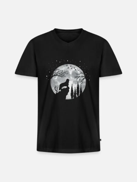 King Charles Cavalier Dog - Men's Premium Organic T-shirt with V-neck - black