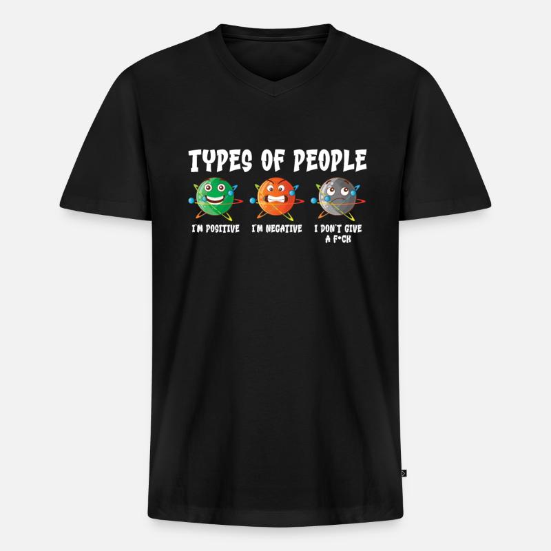 Physik Physiker - Männer Premium Bio T-Shirt mit V-Ausschnitt - Schwarz