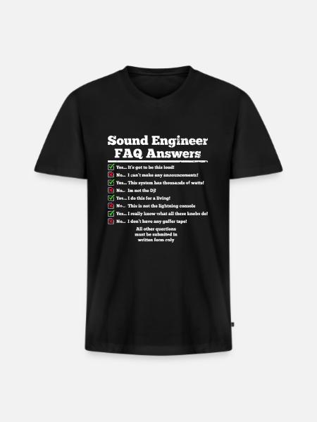 Tontechniker Sound Audio Engineer - Men's Premium Organic T-shirt with V-neck - black