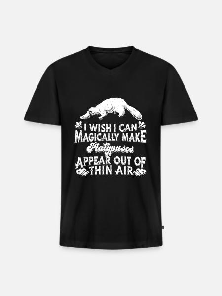 Schnabeltier Platypus - Men's Premium Organic T-shirt with V-neck - black