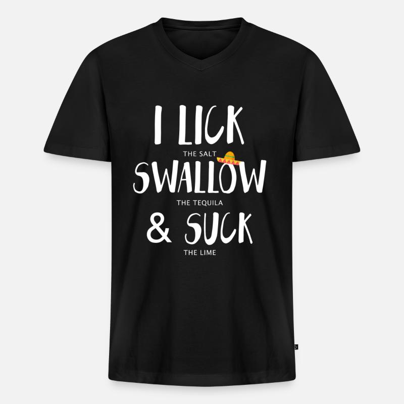 Alkohol - Männer Premium Bio T-Shirt mit V-Ausschnitt - Schwarz