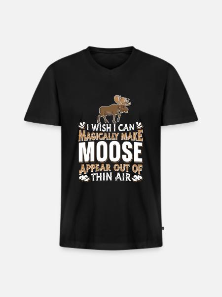 Elk - Men's Premium Organic T-shirt with V-neck - black