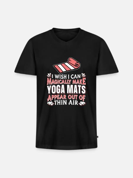 Yoga Yogi - T-shirt encolure en V Premium bio Homme - noir