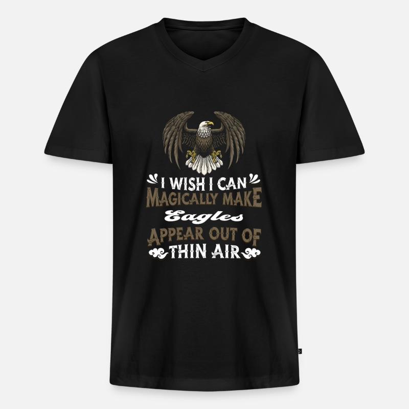 Adler Adlerkopf Raubvogel Greifvogel - Männer Premium Bio T-Shirt mit V-Ausschnitt - Schwarz