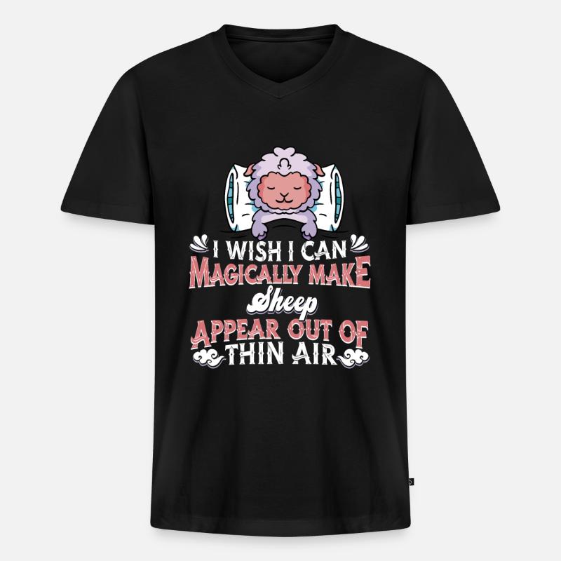 Schaf Schäfer - Männer Premium Bio T-Shirt mit V-Ausschnitt - Schwarz