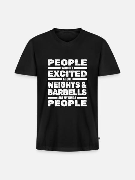 Power Triathlon Powerlifting Powerlifter - Men's Premium Organic T-shirt with V-neck - black