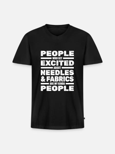 Sewing Quilting Quilting - Men's Premium Organic T-shirt with V-neck - black