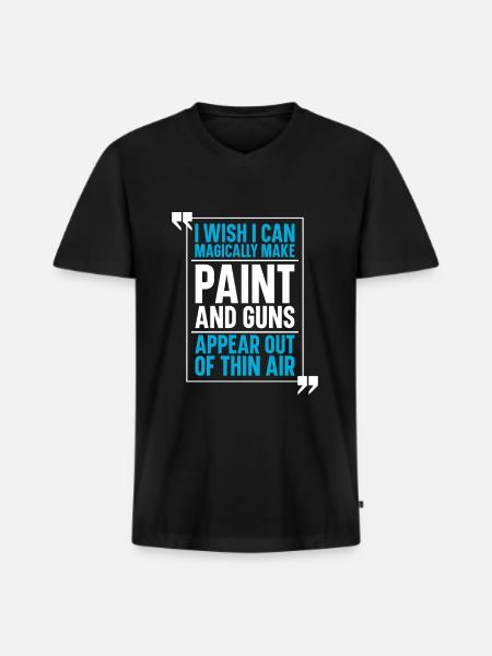 Paintball - Men's Premium Organic T-shirt with V-neck - black