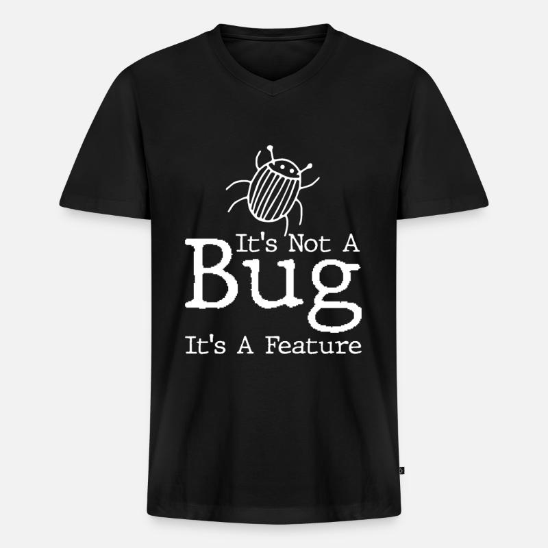 Programmer Coder Software Developer - Men's Premium Organic T-shirt with V-neck - black
