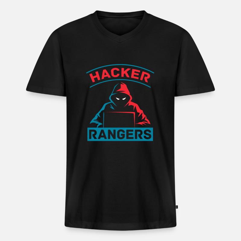 Programmierer Coder Software Entwickler - Männer Premium Bio T-Shirt mit V-Ausschnitt - Schwarz