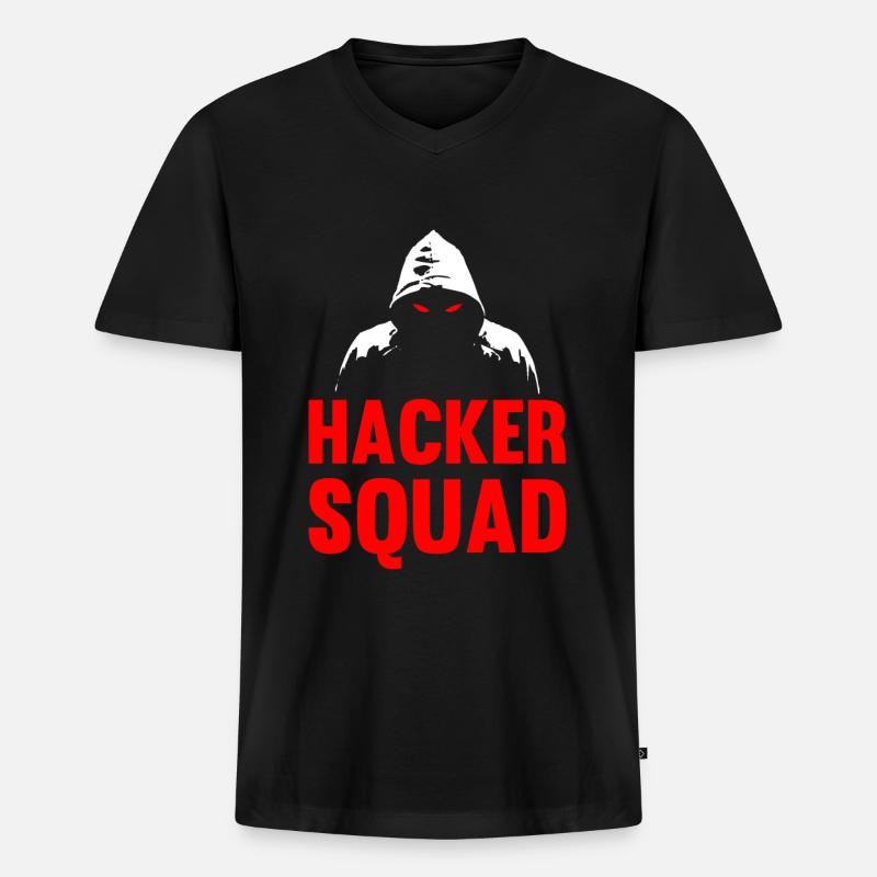 Programmeur Coder Développeur de logiciels - T-shirt encolure en V Premium bio Homme - noir