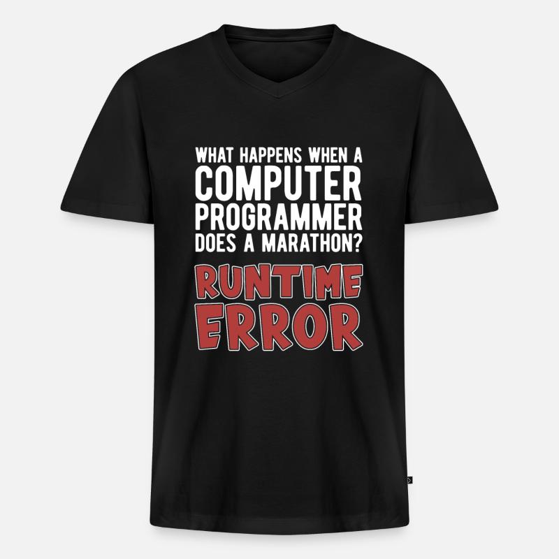 Programmierer Coder Software Entwickler - Männer Premium Bio T-Shirt mit V-Ausschnitt - Schwarz