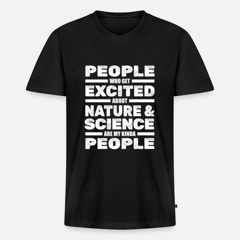 Physik Physiker - Männer Premium Bio T-Shirt mit V-Ausschnitt - Schwarz