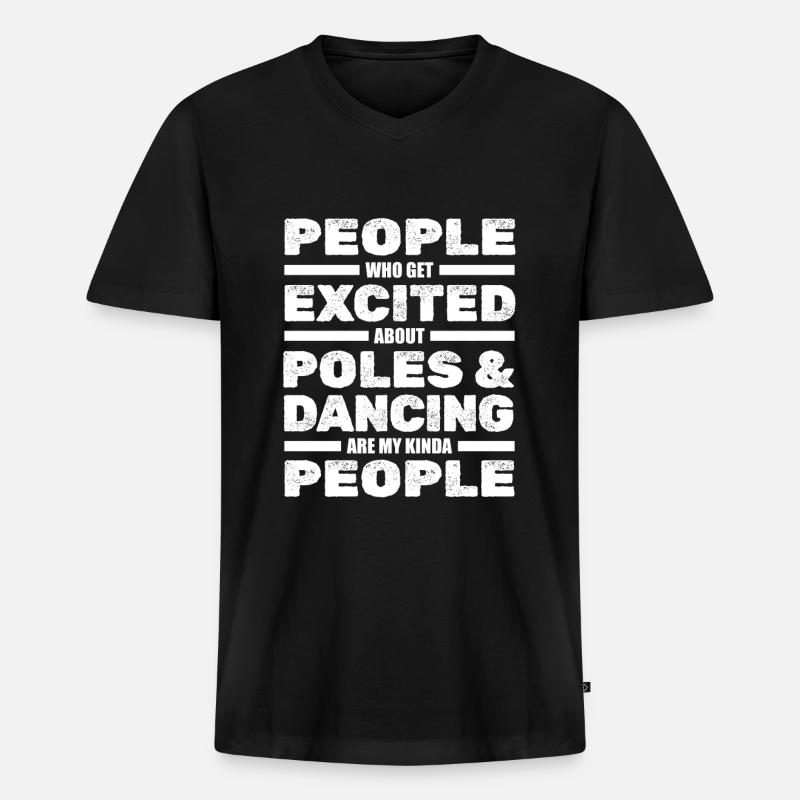 Pole Dancing Pole Fitness - Männer Premium Bio T-Shirt mit V-Ausschnitt - Schwarz