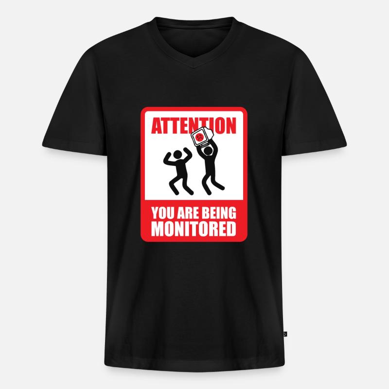 Programmer Coder Software Developer - Men's Premium Organic T-shirt with V-neck - black