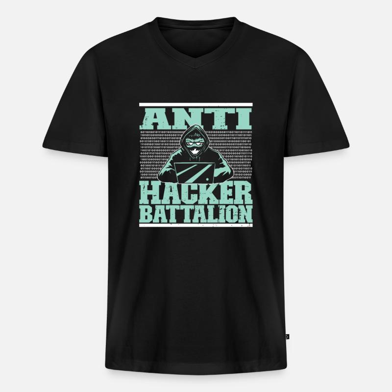 Programmer Coder Software Developer - Men's Premium Organic T-shirt with V-neck - black