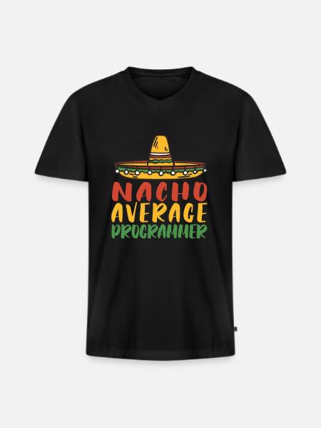 Programmer Coder Software Developer - Men's Premium Organic T-shirt with V-neck - black