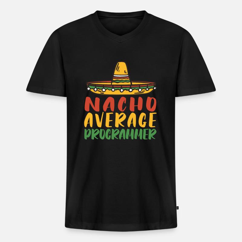 Programmierer Coder Software Entwickler - Männer Premium Bio T-Shirt mit V-Ausschnitt - Schwarz