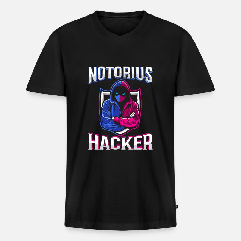 Programmierer Coder Software Entwickler - Männer Premium Bio T-Shirt mit V-Ausschnitt - Schwarz