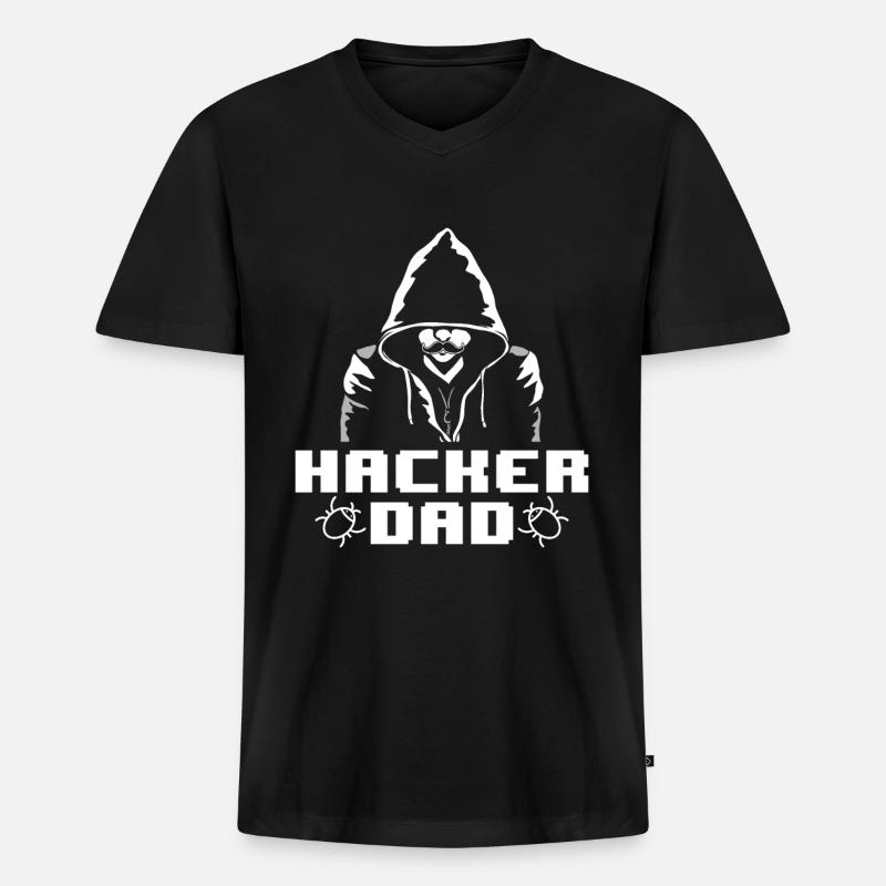 Programmer Coder Software Developer - Men's Premium Organic T-shirt with V-neck - black