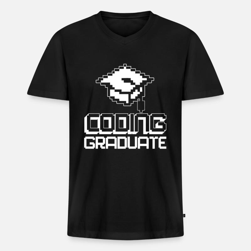 Programmierer Coder Software Entwickler - Männer Premium Bio T-Shirt mit V-Ausschnitt - Schwarz