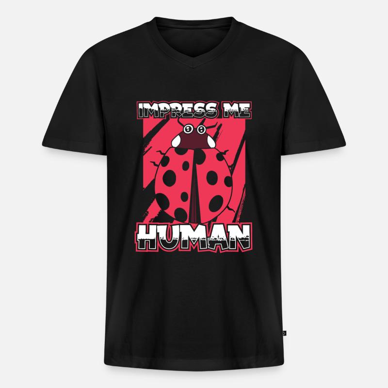 Ladybug Modschegiebchen Mariechenkäfer - T-shirt encolure en V Premium bio Homme - noir