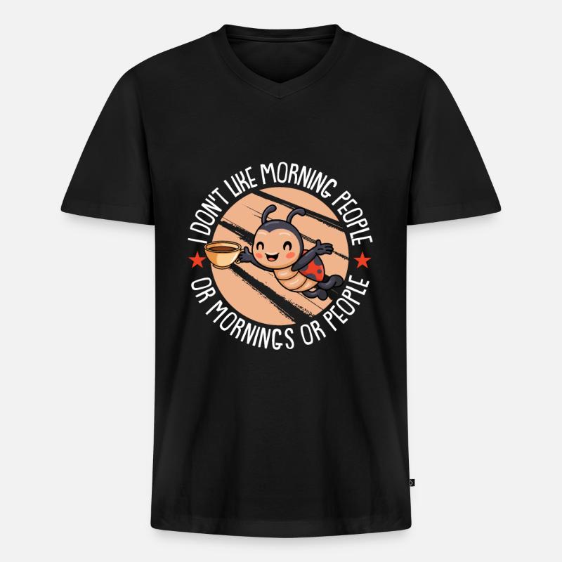 Ladybug Modschegiebchen Mariechenkäfer - T-shirt encolure en V Premium bio Homme - noir