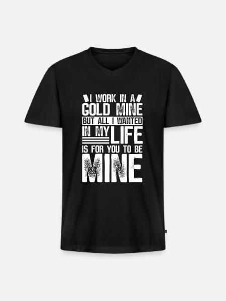 Gold Mining Gold Mine - Men's Premium Organic T-shirt with V-neck - black