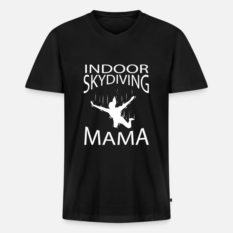 Indoor-Skydiving - Männer Premium Bio T-Shirt mit V-Ausschnitt - Schwarz