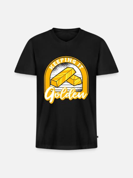 Gold Mining Gold Mine - Men's Premium Organic T-shirt with V-neck - black