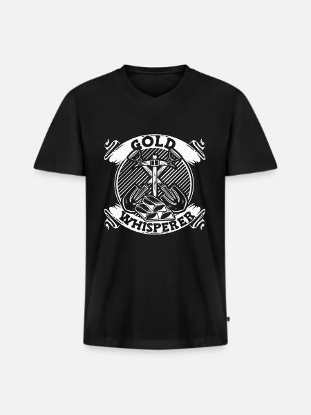 Gold Mining Gold Mine - Men's Premium Organic T-shirt with V-neck - black
