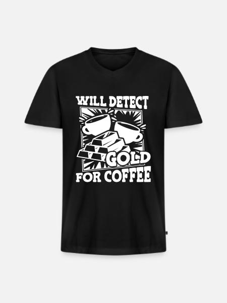 Mine d’or minière - T-shirt encolure en V Premium bio Homme - noir