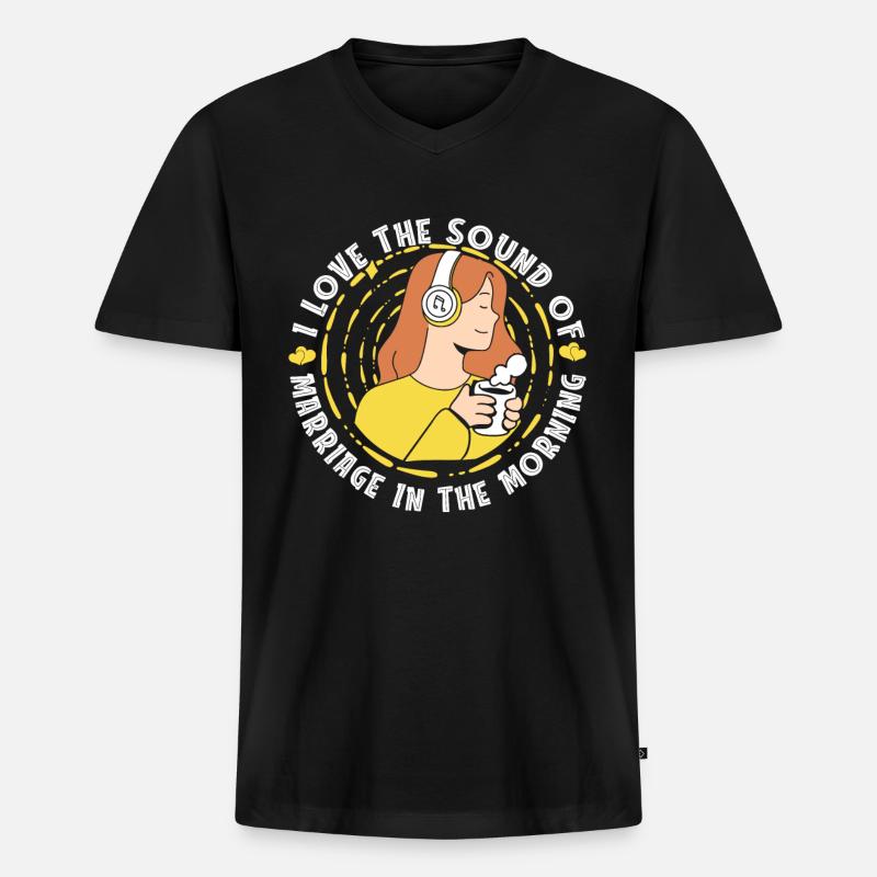 Tontechniker Sound Audio Engineer - Männer Premium Bio T-Shirt mit V-Ausschnitt - Schwarz