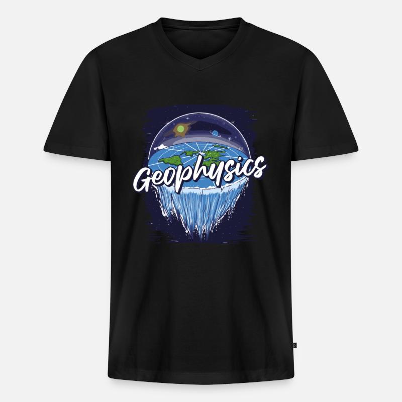 Physik Physiker - Männer Premium Bio T-Shirt mit V-Ausschnitt - Schwarz