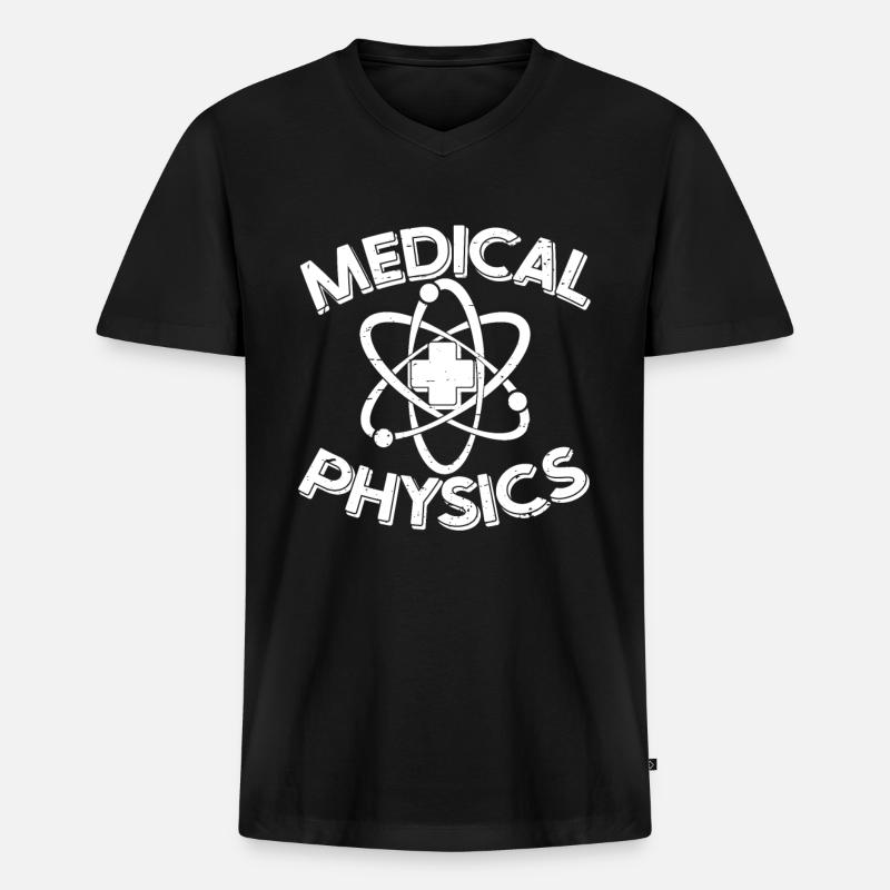 Physik Physiker - Männer Premium Bio T-Shirt mit V-Ausschnitt - Schwarz