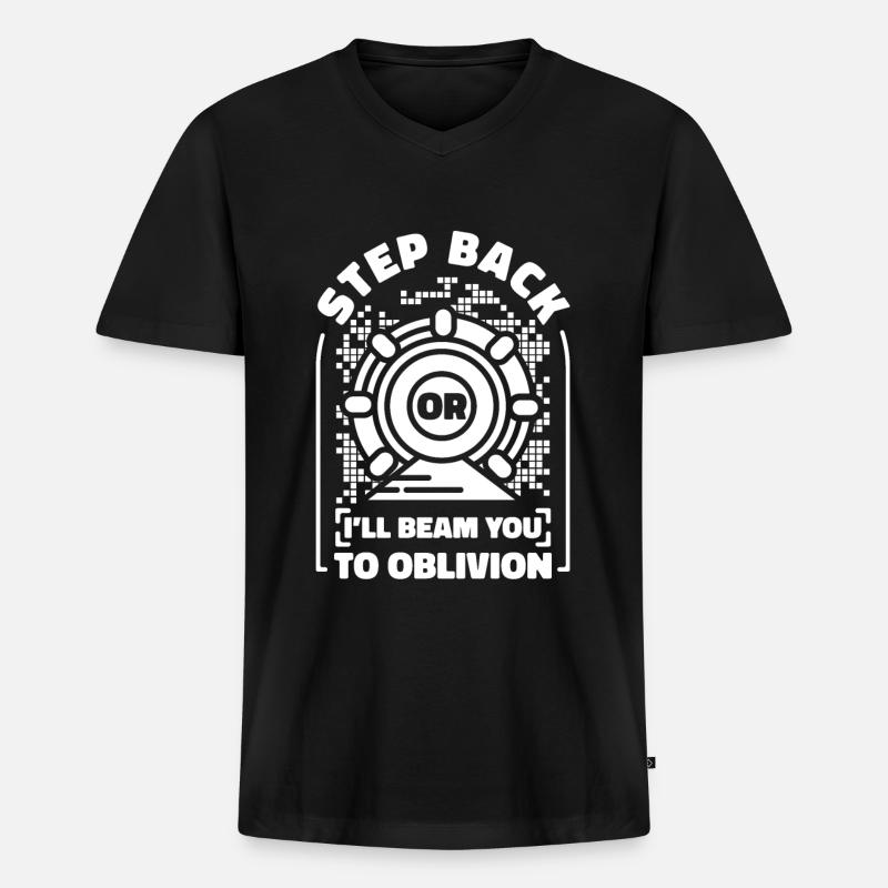 Physik Physiker - Männer Premium Bio T-Shirt mit V-Ausschnitt - Schwarz