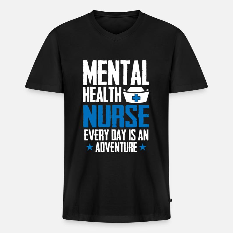 Krankenschwester - Männer Premium Bio T-Shirt mit V-Ausschnitt - Schwarz