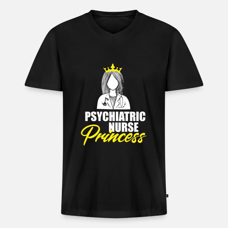 Krankenschwester - Männer Premium Bio T-Shirt mit V-Ausschnitt - Schwarz