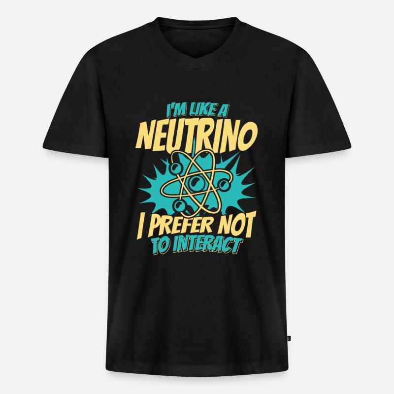 Physik Physiker - Männer Premium Bio T-Shirt mit V-Ausschnitt - Schwarz