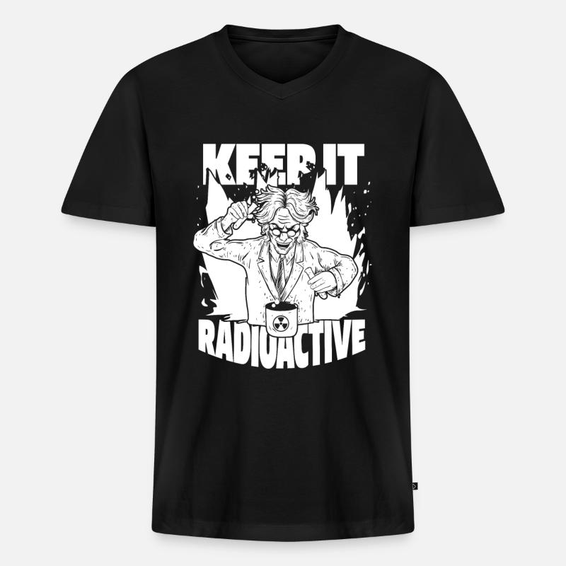 Physik Physiker - Männer Premium Bio T-Shirt mit V-Ausschnitt - Schwarz