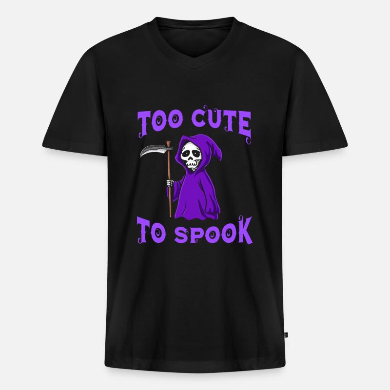 Halloween - Männer Premium Bio T-Shirt mit V-Ausschnitt - Schwarz
